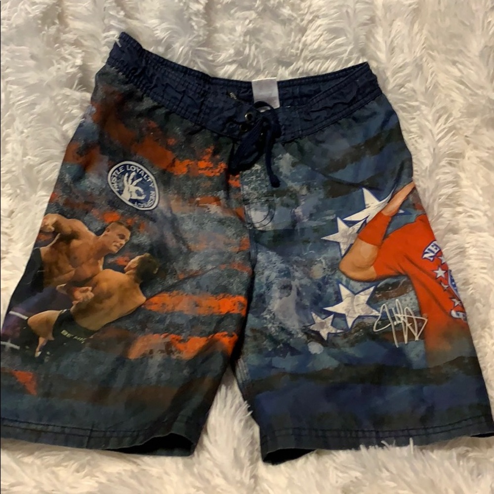4/$50 WWE little Boys Swim Trunks size 8
